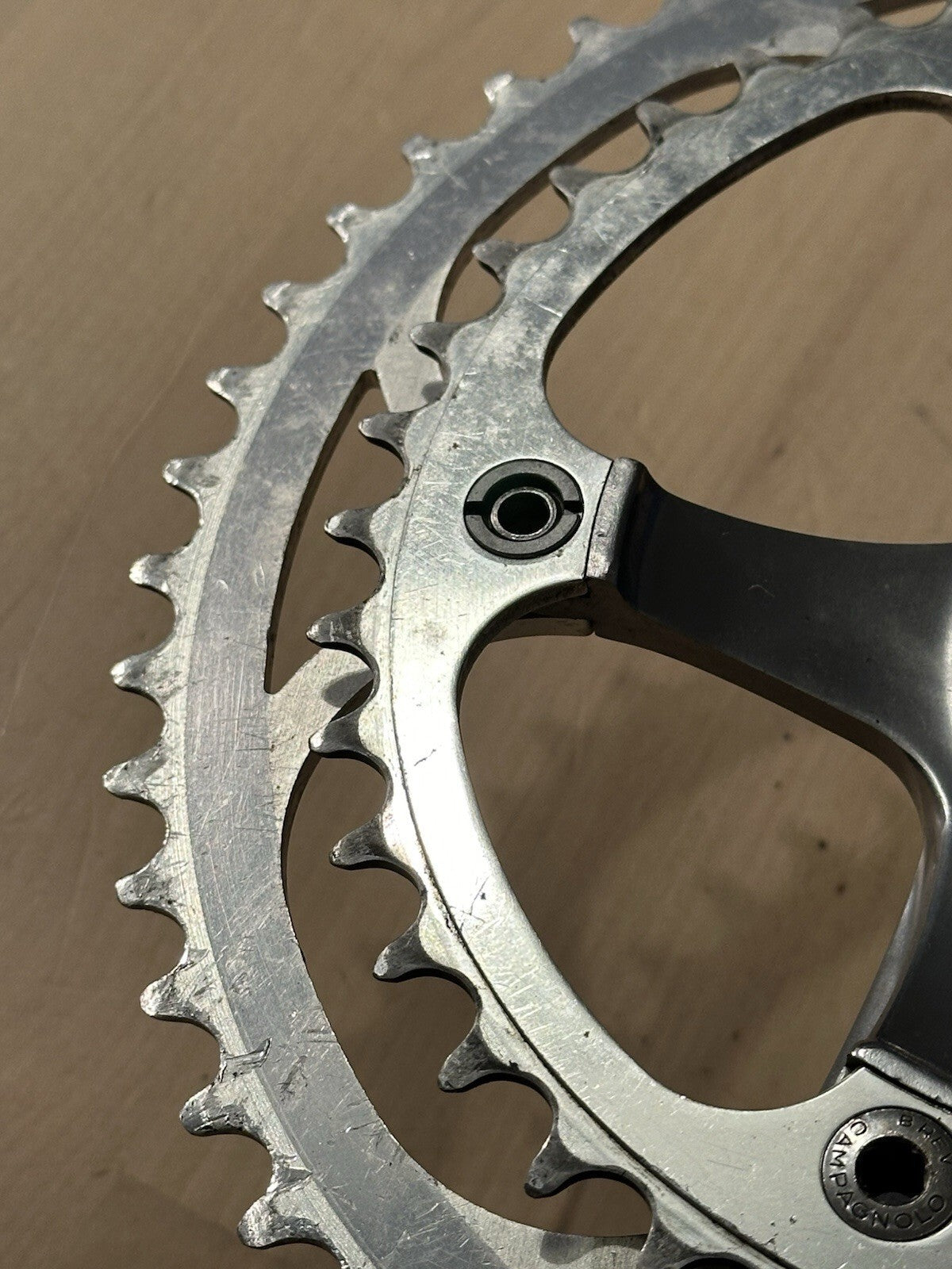 Vintage Campagnolo Road Crankset  Grey Strada Cranks