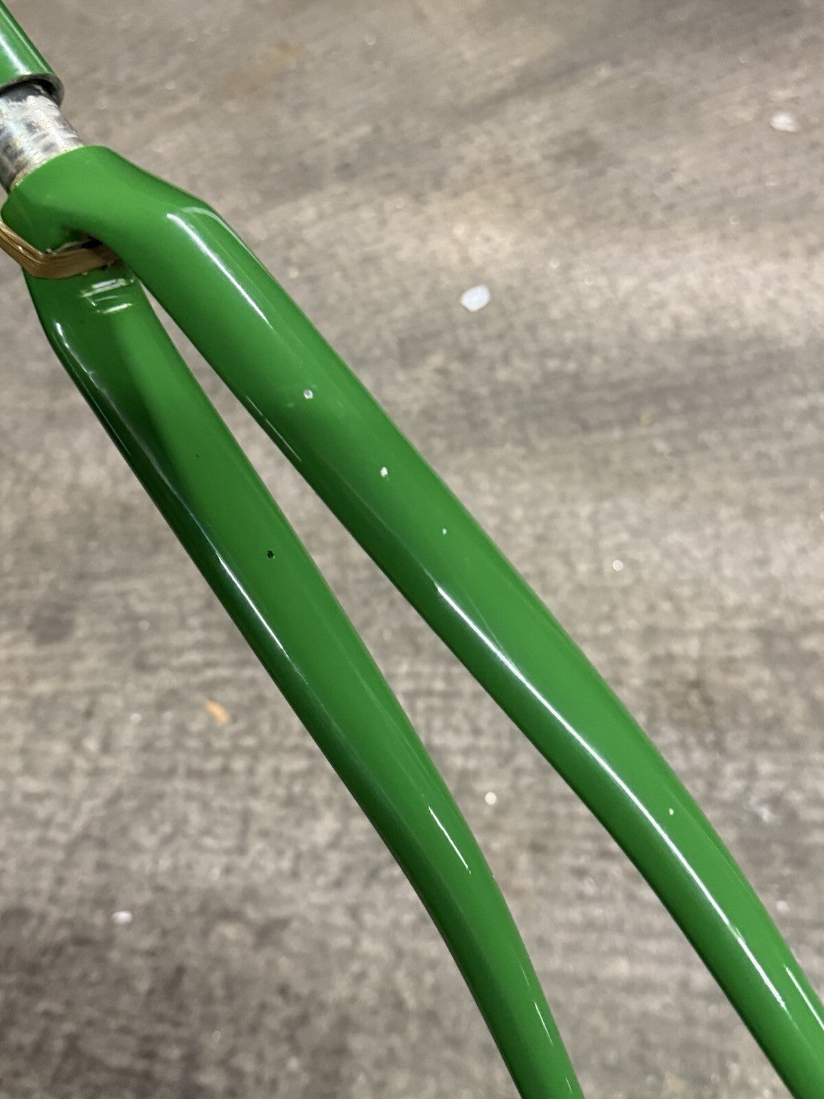 Custom Made Track Frameset Painted John Deere Size Medium 1inch Forks