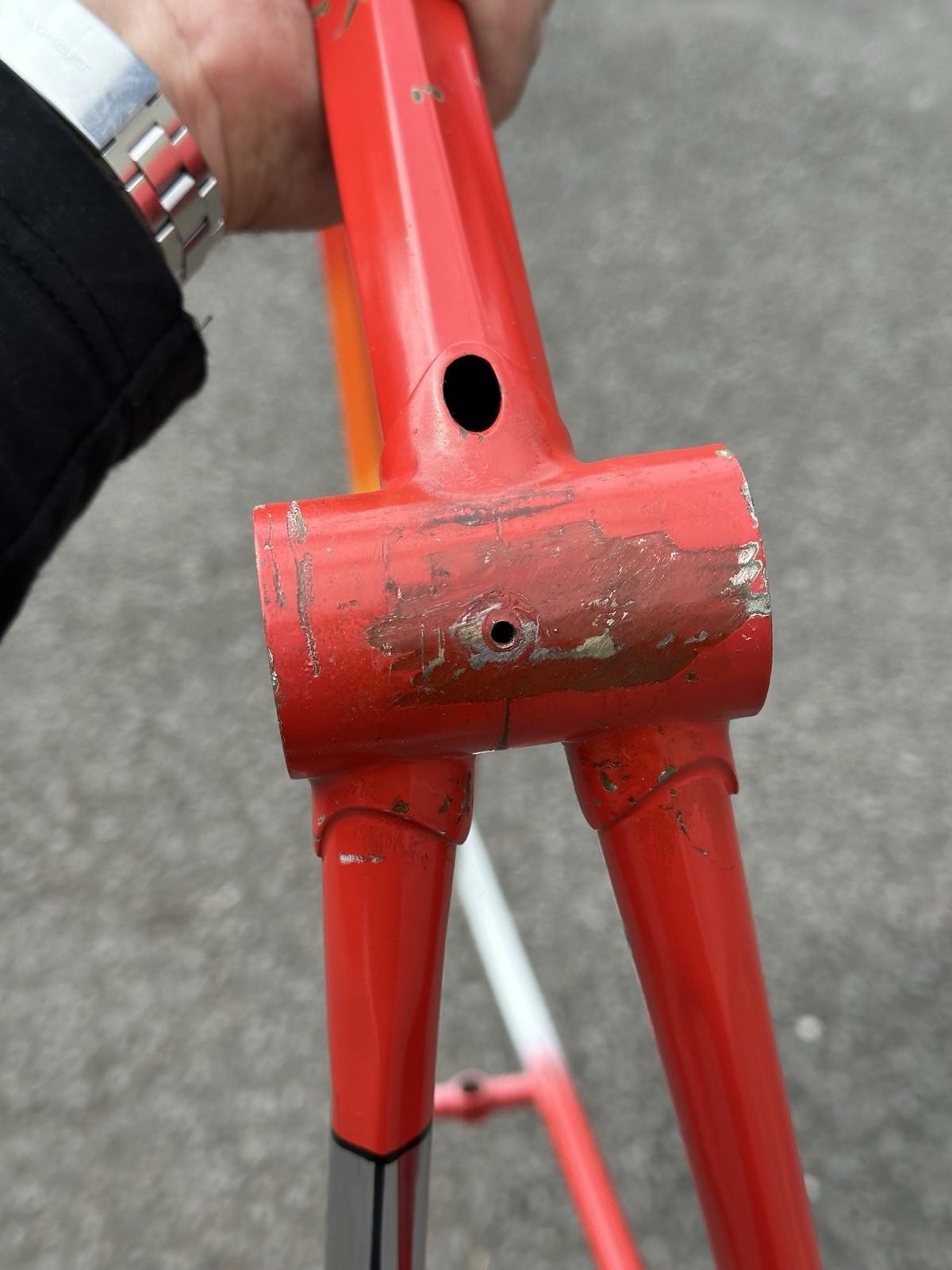 Rare Vintage Colnago Pursuit Tt 700/650c Cx Straight Forks Small Dent