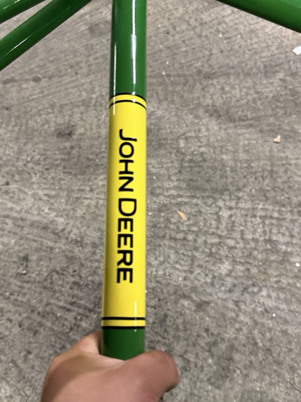 Custom Made Track Frameset Painted John Deere Size Medium 1inch Forks