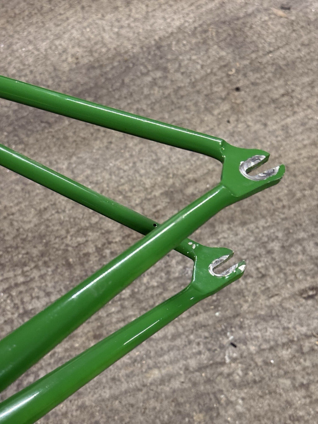 Custom Made Track Frameset Painted John Deere Size Medium 1inch Forks