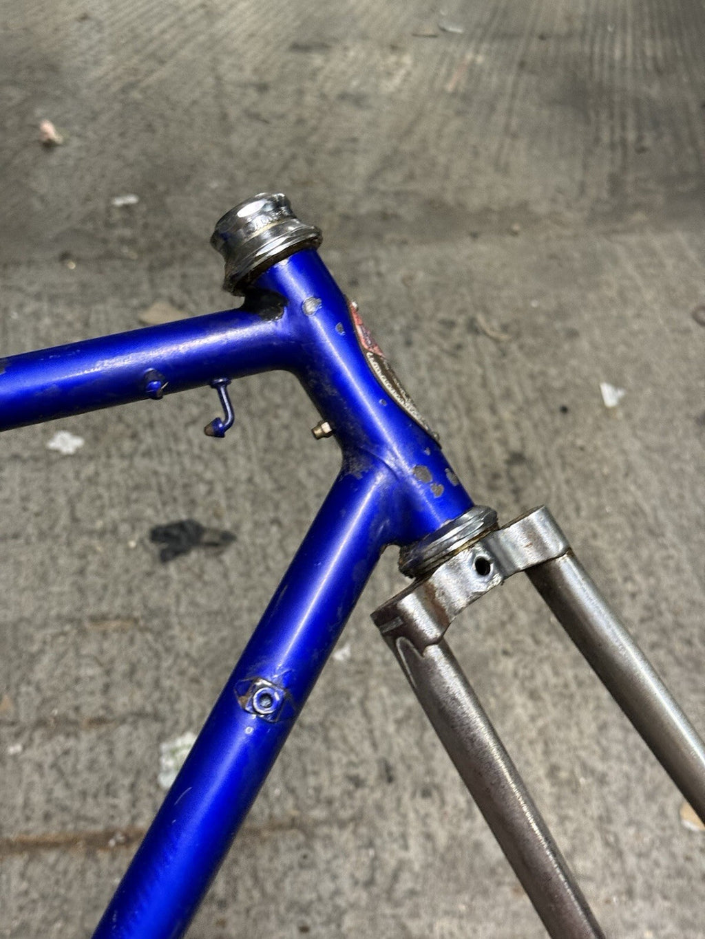 Classic Higgins Steel Road Frameset Rust On Forks Repainted  Size L