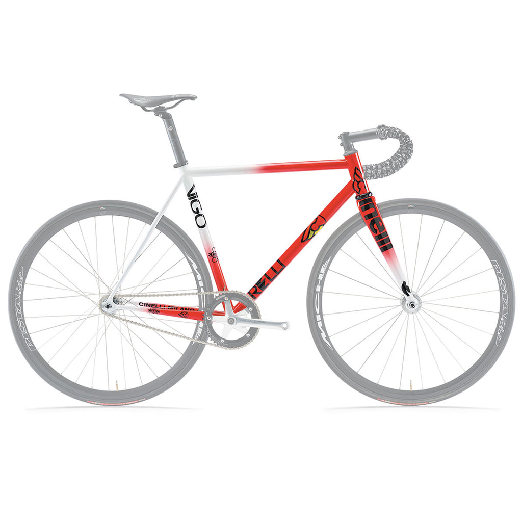 Cinelli Vigorelli Steel Wht/Red Frameset S