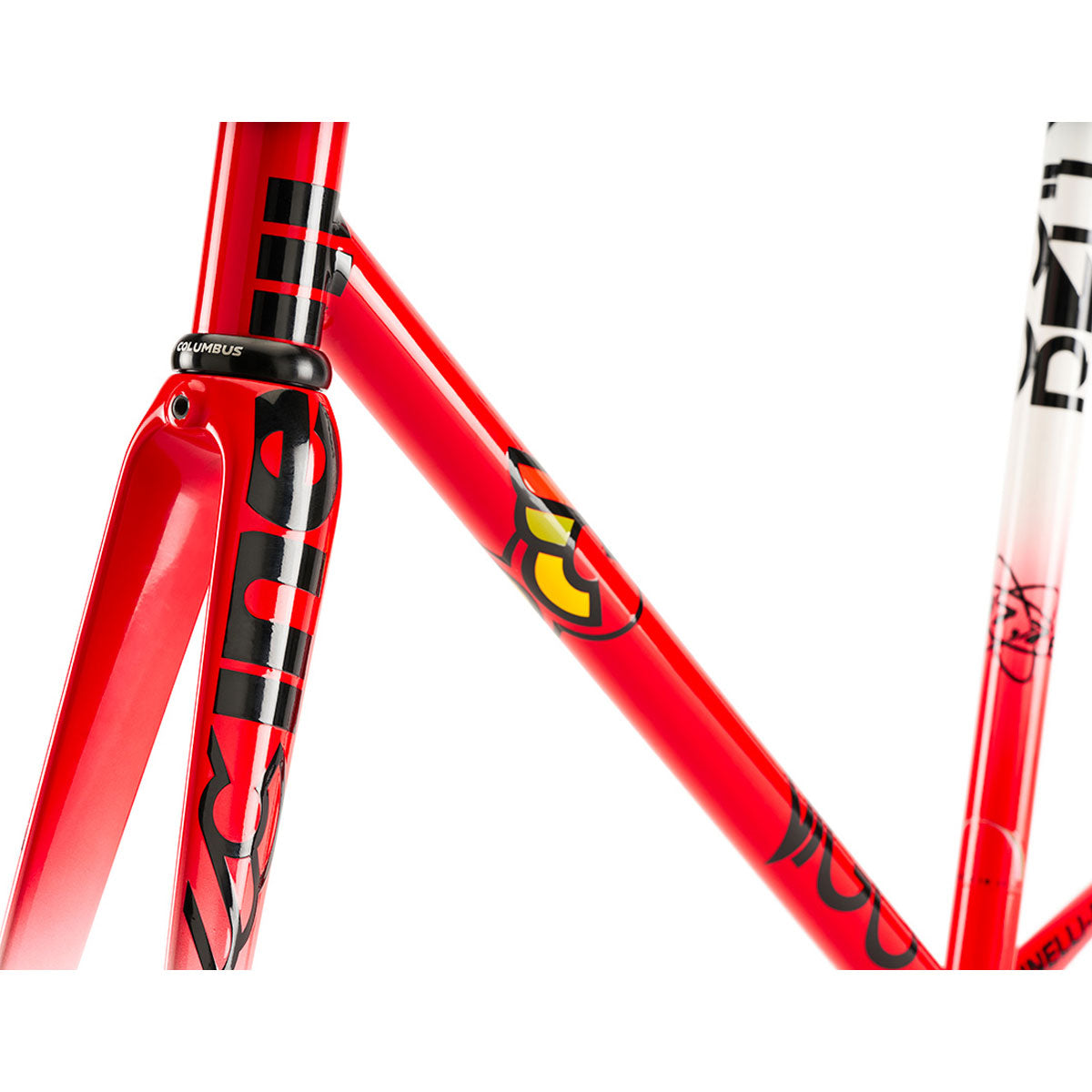 Cinelli Vigorelli Steel Wht/Red Frameset S - image 3