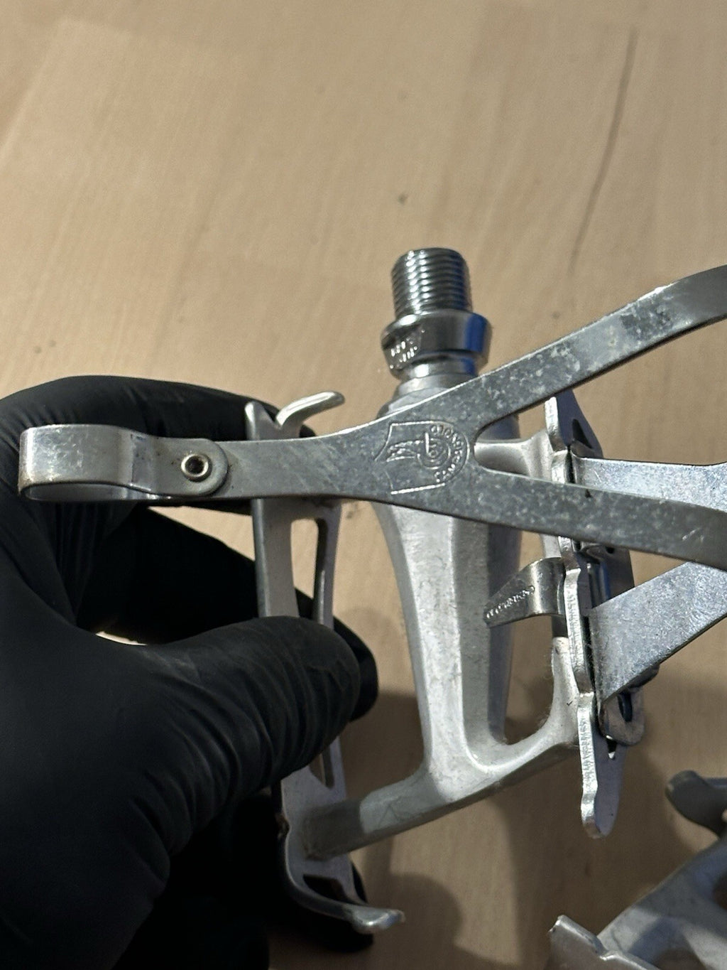 Vintage Rare Campagnolo Bike Pedals And Cages Size M Toe Clips - product photo 5 | Miclo Bikes