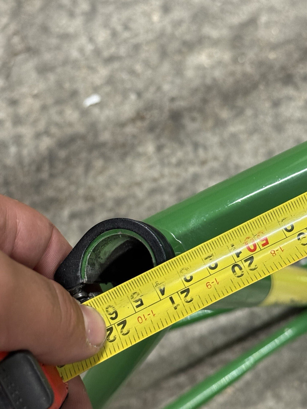 Custom Made Track Frameset Painted John Deere Size Medium 1inch Forks