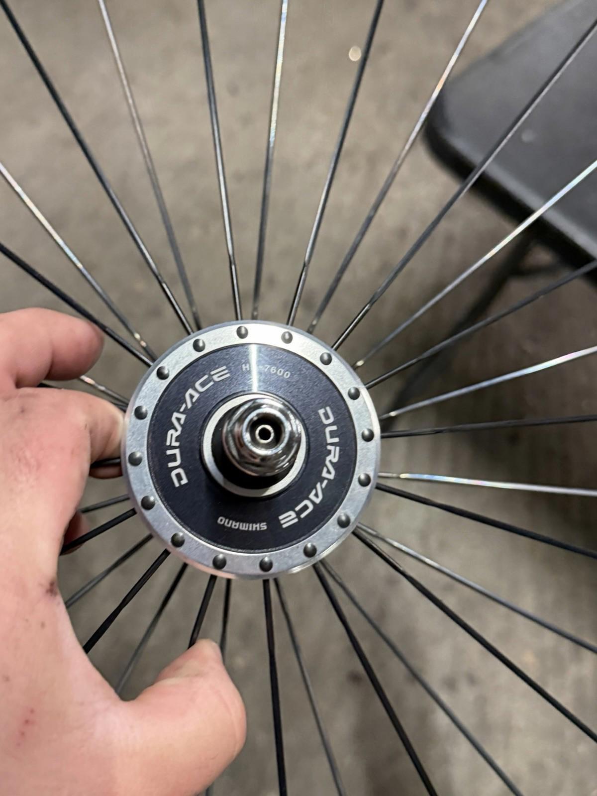 Handsling Track Wheelset Tubular Dura Ace 7600 Hubs Racing Wheels Carbon