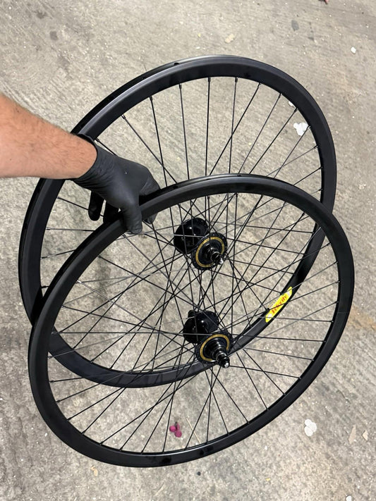 Rare Custom Anodised Suntour Superbe Pro Hubs Track Wheelset Fixed Gear Tubular