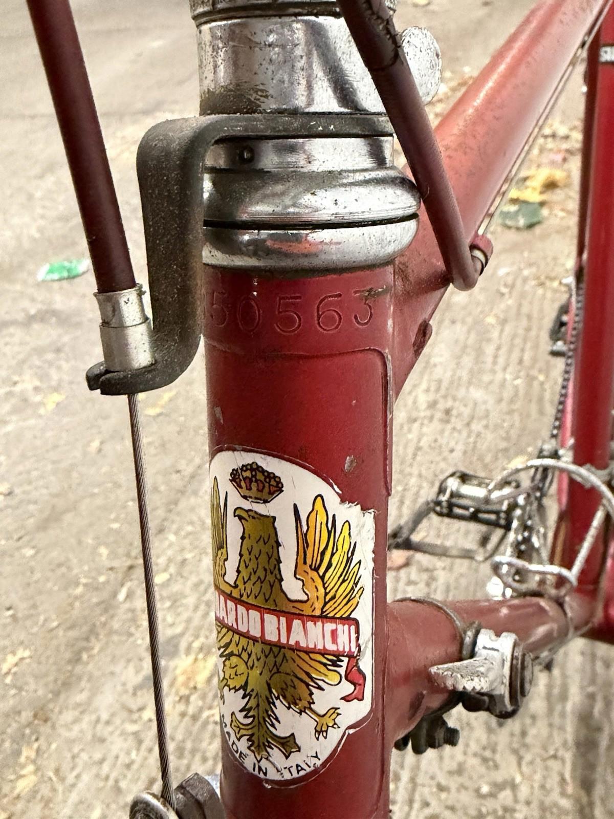 Vinatege Bianchi 1969 Serial 2b50563 Campagnolo groupset Size Medium