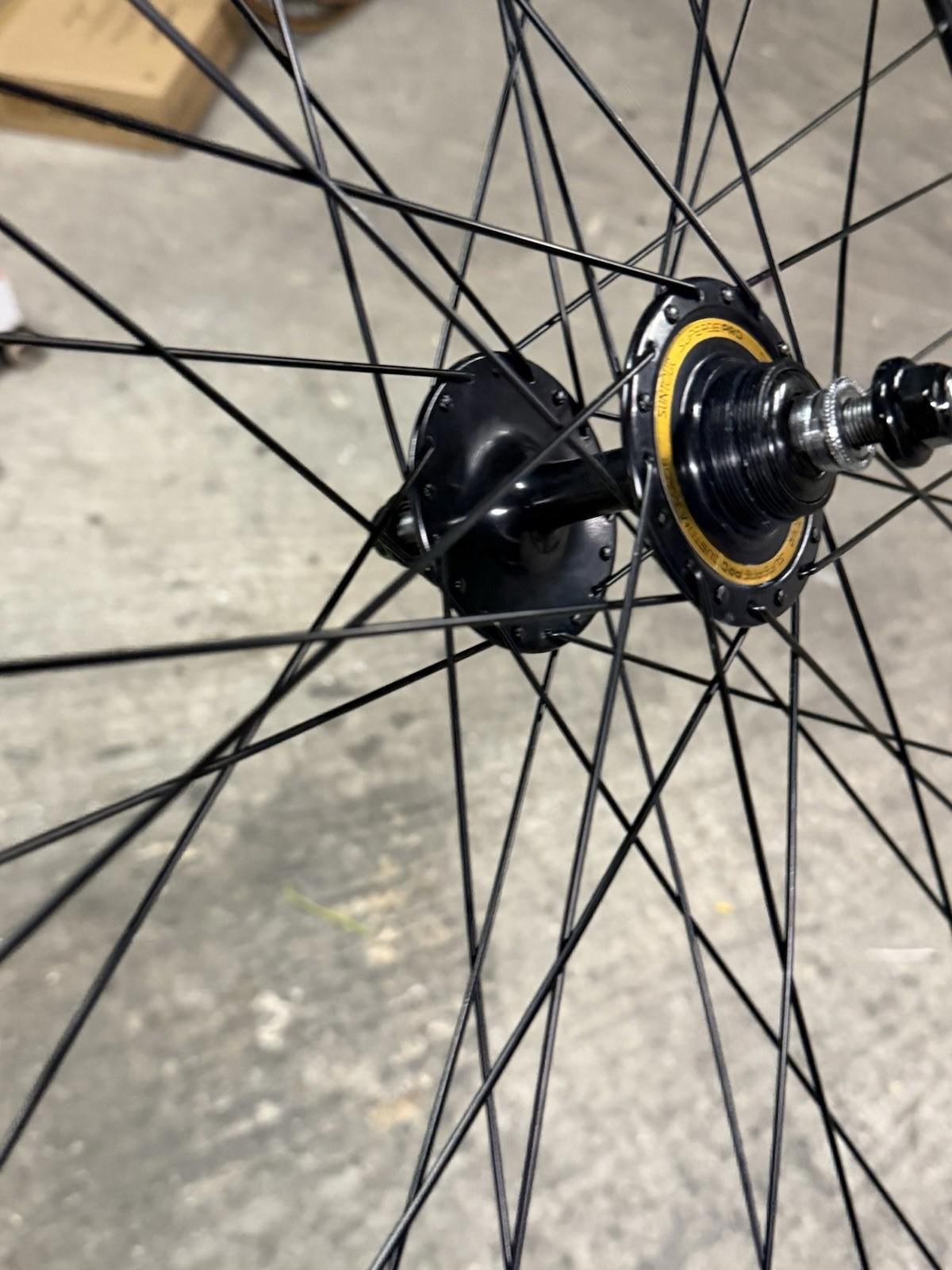 Rare Custom Anodised Suntour Superbe Pro Hubs Track Wheelset Fixed Gear Tubular