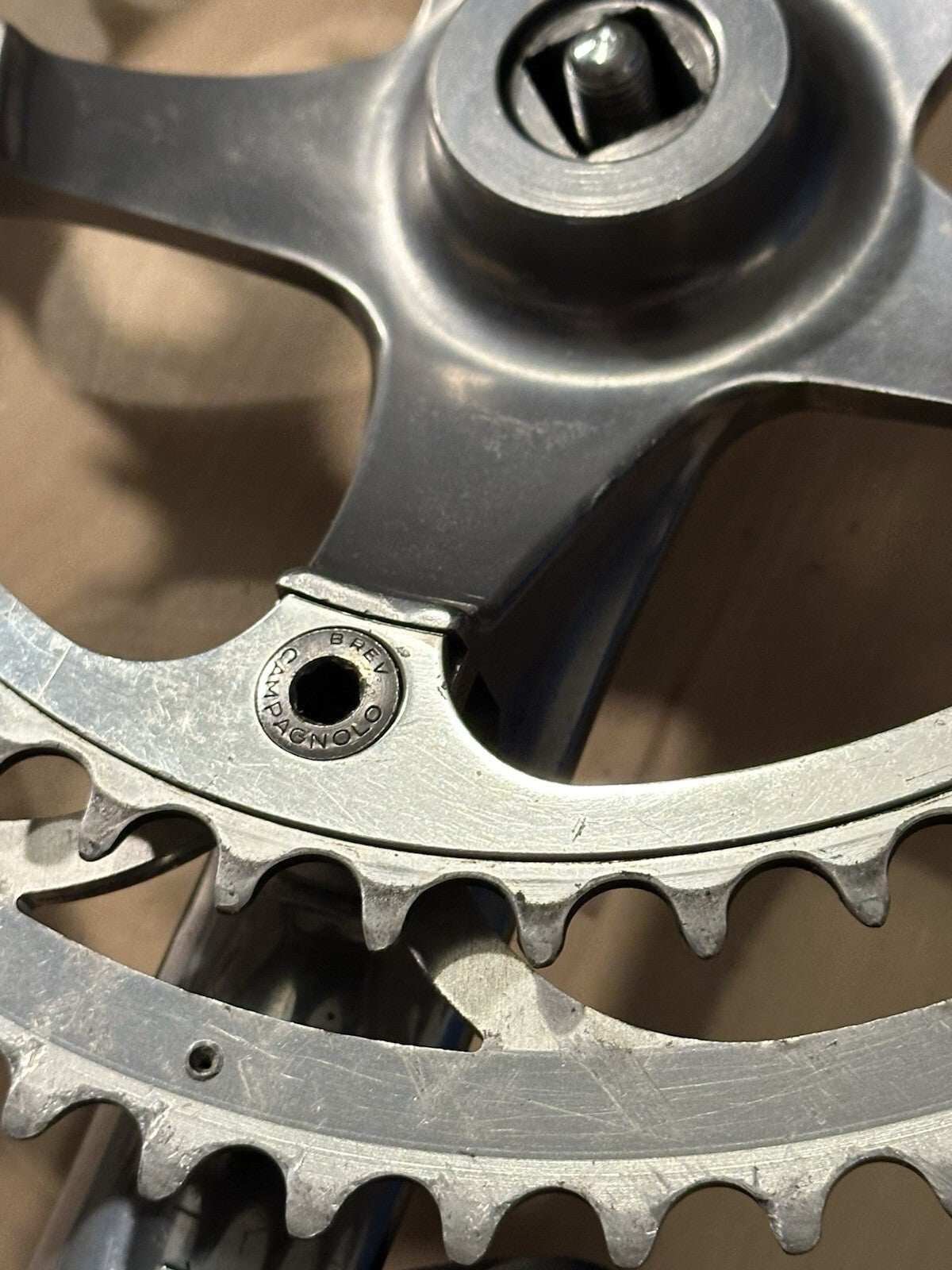 Vintage Campagnolo Road Crankset  Grey Strada Cranks