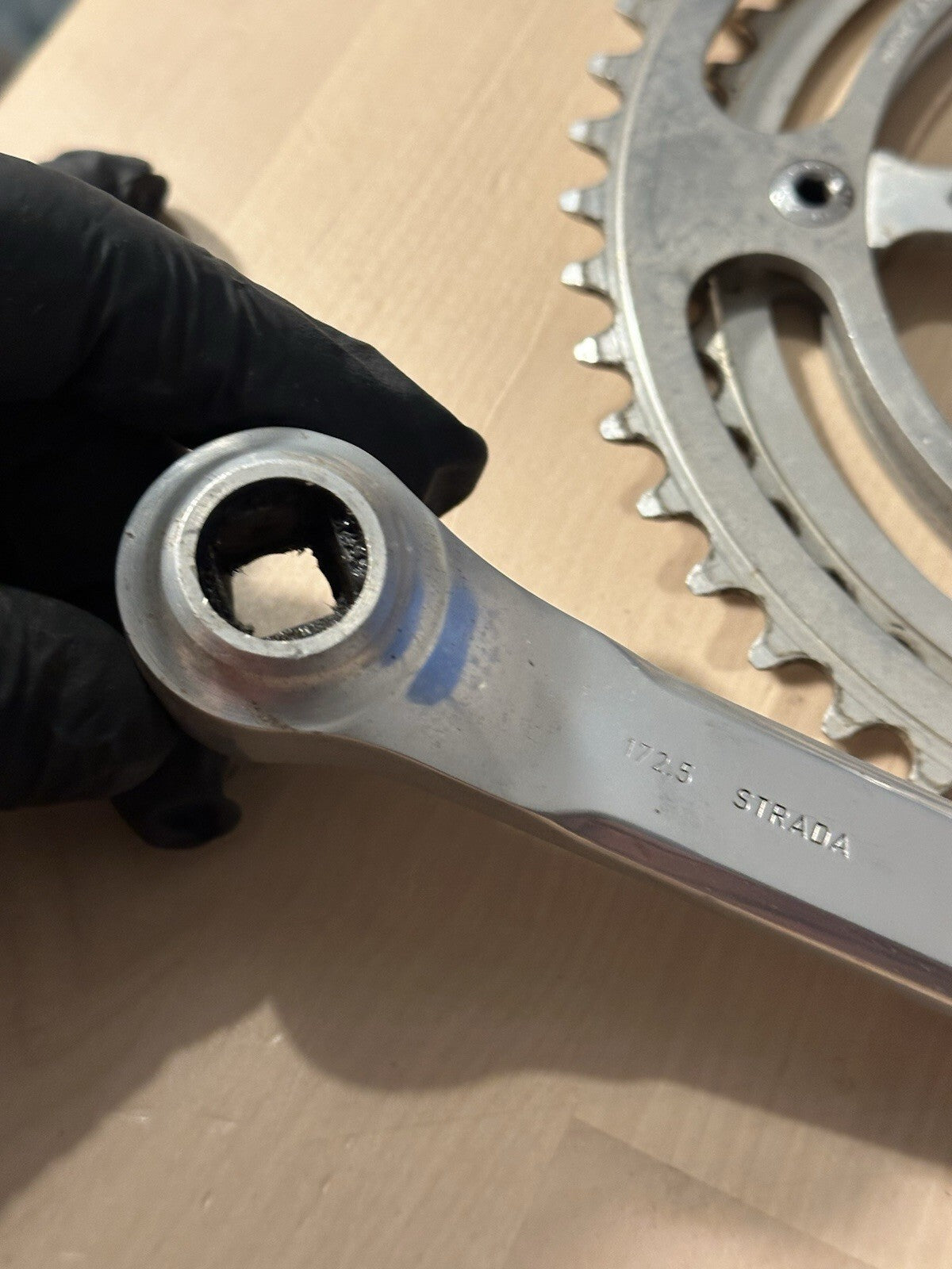 Rare Vintage Campagnolo Record Fluted Road Crankset Strada 172.5mm - product photo 5 | Miclo Bikes