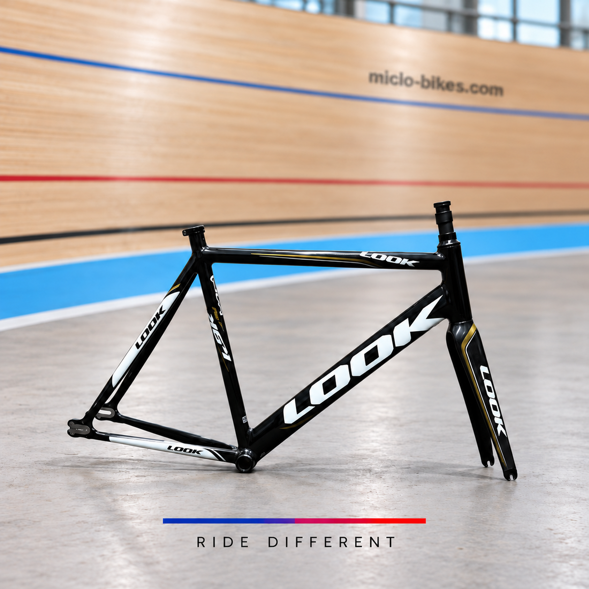 Look 464 AL Track Frameset Size M – Top Tube Dent – Miclo Bikes