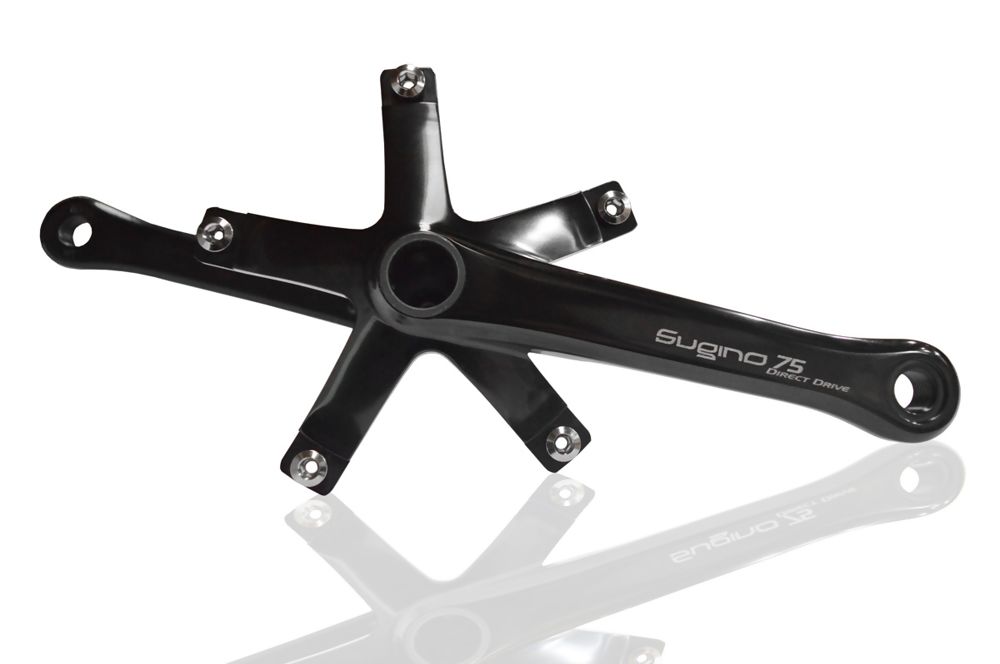 Sugino SG75 DD2 Crankset Including Bottom Bracket – 24mm hollow axle, 144 BCD, 68mm British threaded MB608 bottom bracket, 42mm chainline, 1/8-inch chain